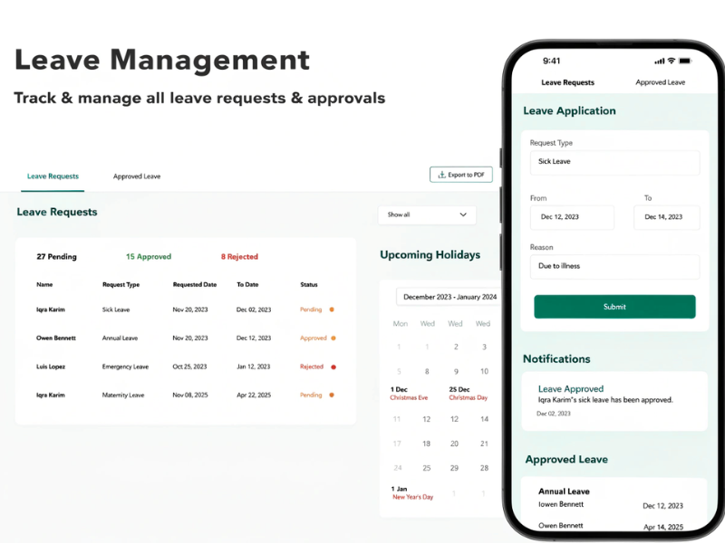 Leave and Holiday Management